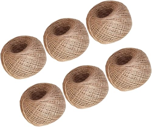 Operitacx 6 piezas de 6 cintas de regalo, cuerda de arpillera, cuerda de envoltura de regalo, cuerda de yute artificial, cuerda de yute artificial,