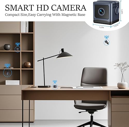 Miniatura 3 de Mini cámara de seguridad HD para el hogar con visión nocturna 4K Mini cámara de niñera con control de aplicación para seguridad de oficina en casa y