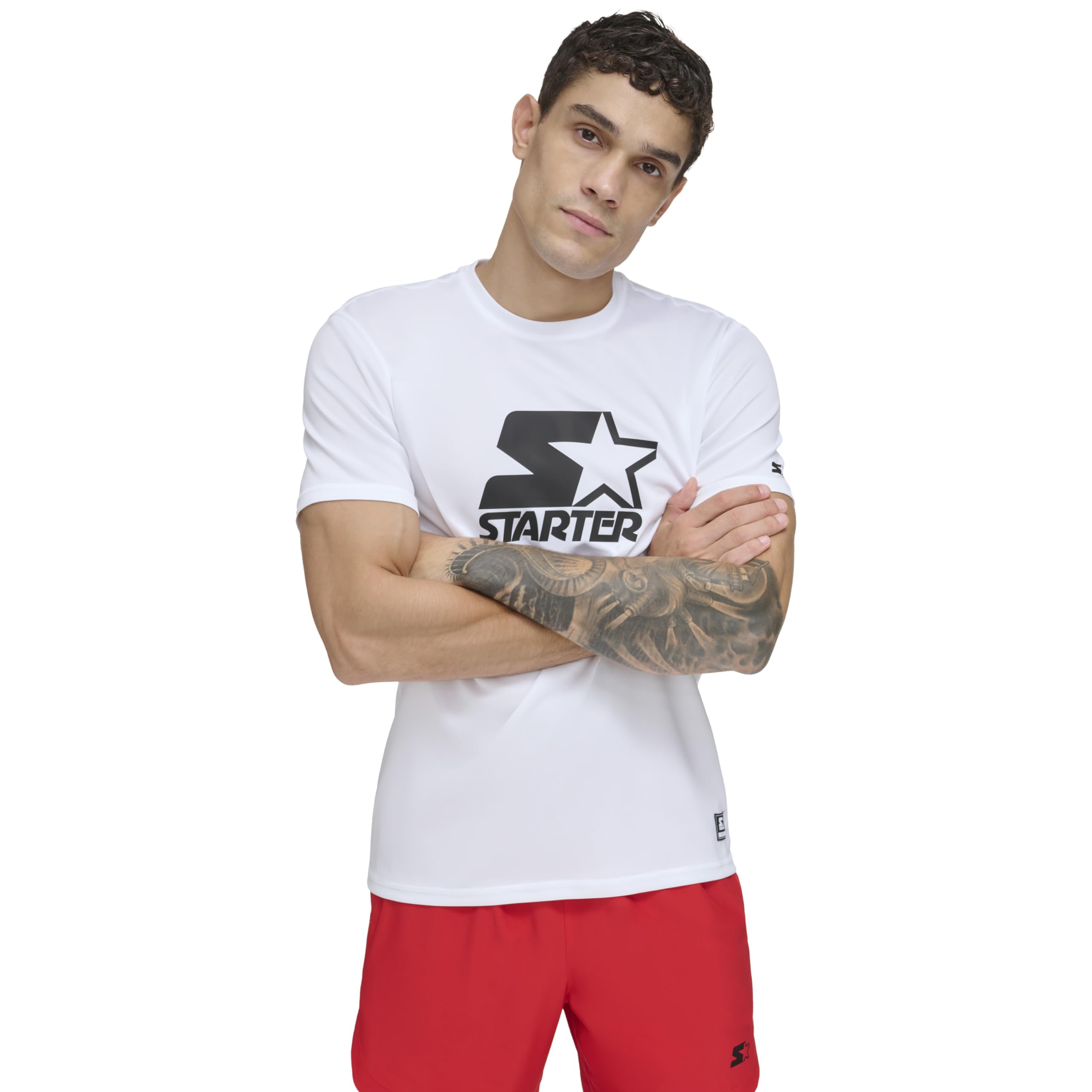 Starter Men's Quick Dry Short Sleeve Lightweight UPF Active Top