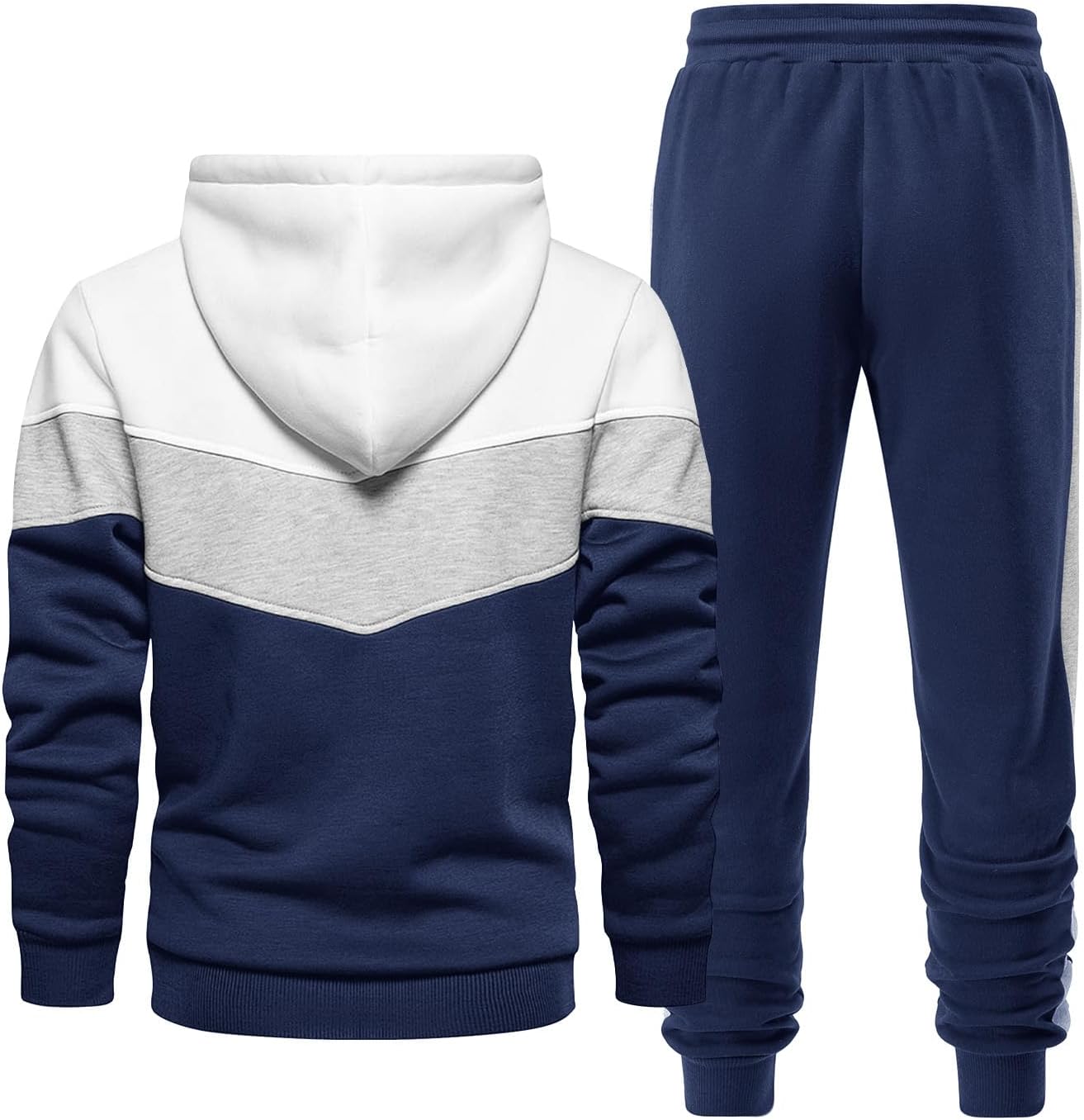 Men's Hoodie Tracksuit 2 Pieces Set Athletic Casual Hooded Sweatshirt and Joggers Set Sweatsuit Outfits - Image 3