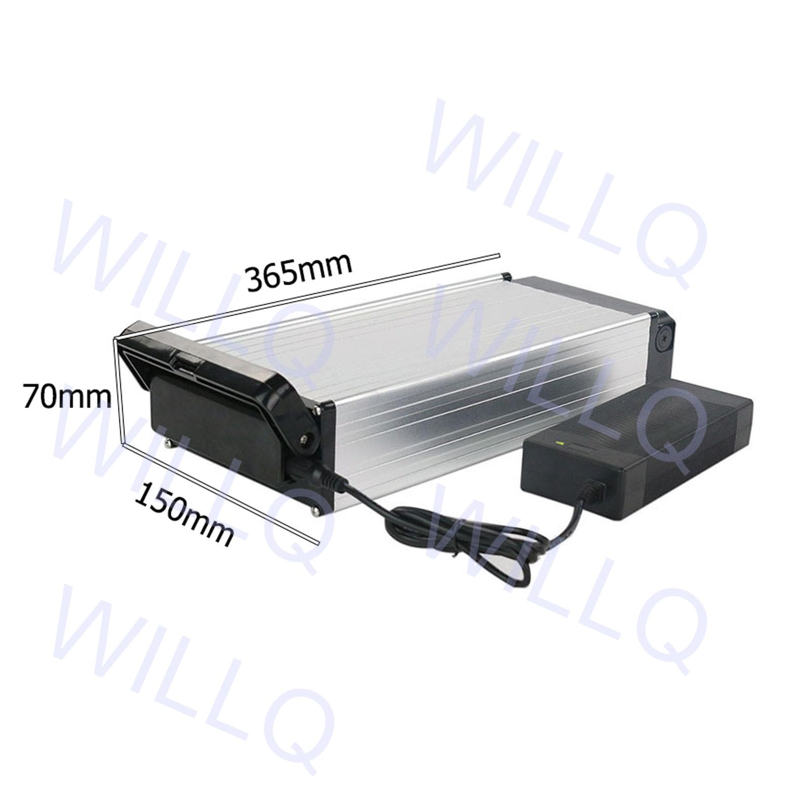 Akumulator litowo-jonowy 36V 8Ah 10Ah 12Ah 15Ah montowany na tylnym bagażniku roweru elektrycznego, przeznaczony do silników o mocy 100W-540W oraz jako zamiennik skuterów
