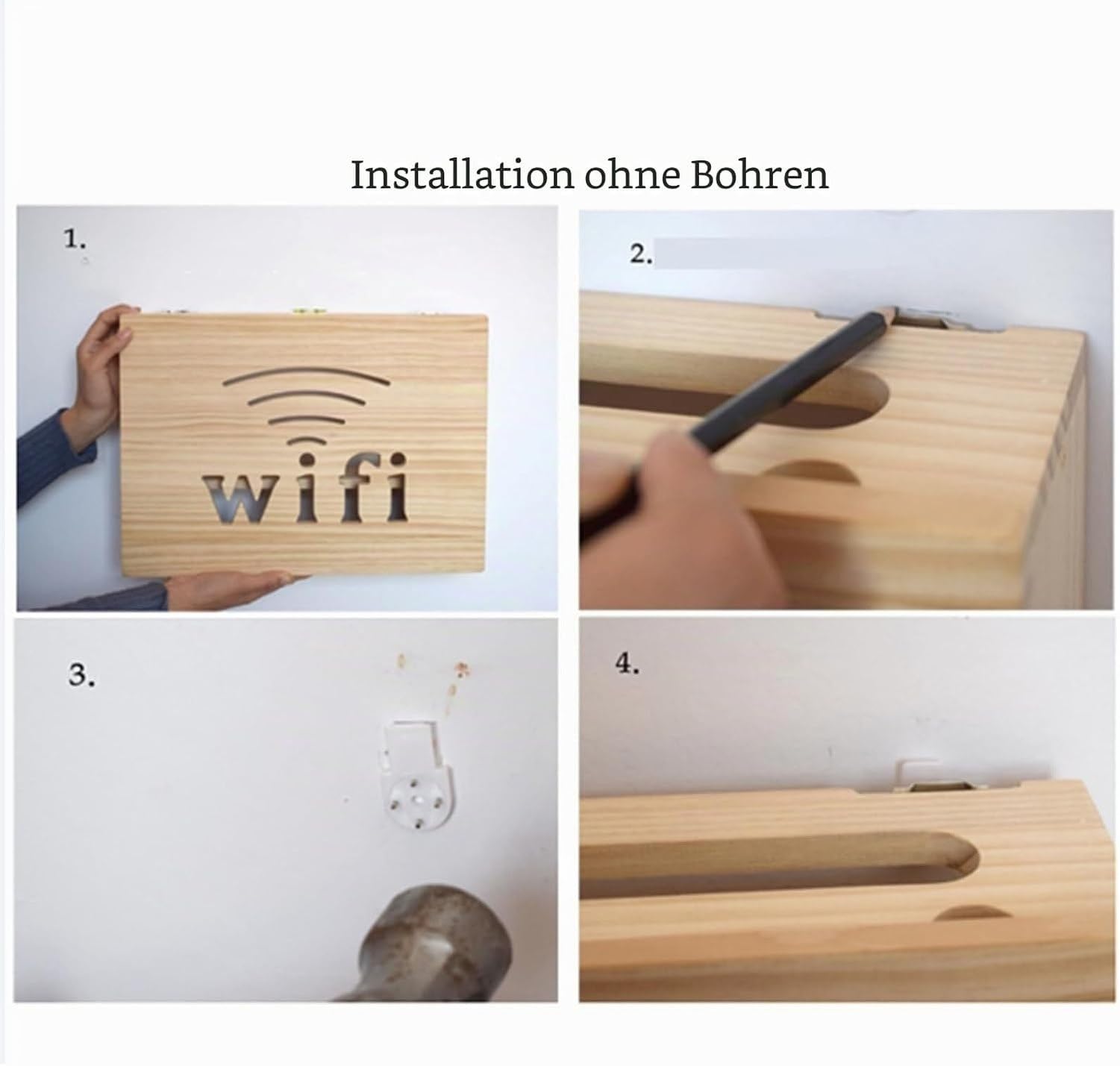 Router uchwyt ścienny na kable, skrzynka na router i gniazdka, C