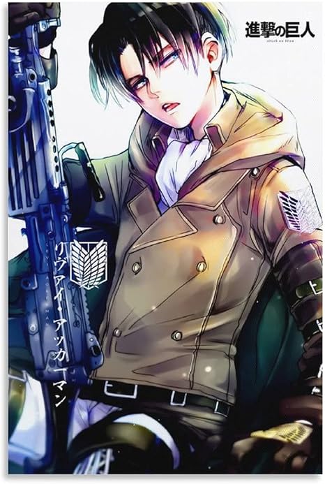 Amazon Co Jp アニメーションリヴァイ アッカーマンポスター絶妙なイラストポスター装飾絵画キャンバス版画アートピクチャールーム装飾壁アート写真24 36インチ 60 90cm ホーム キッチン