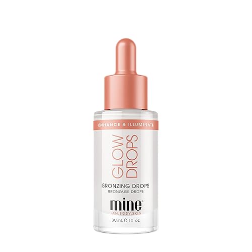 MineTan Glow Drops, Bronzing Drops Mejorar e Iluminar la Piel, Infundido con 7 Aceites Lujosos y Vitamina C, 1 Fl oz, 1.0 fl oz