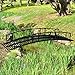 Kinsuite Metal Garden Bridge - Arch Walkway with Side Rails, Outdoor Decorative Iron Garden Arch Footbridge for Pond, Creek, Stream
