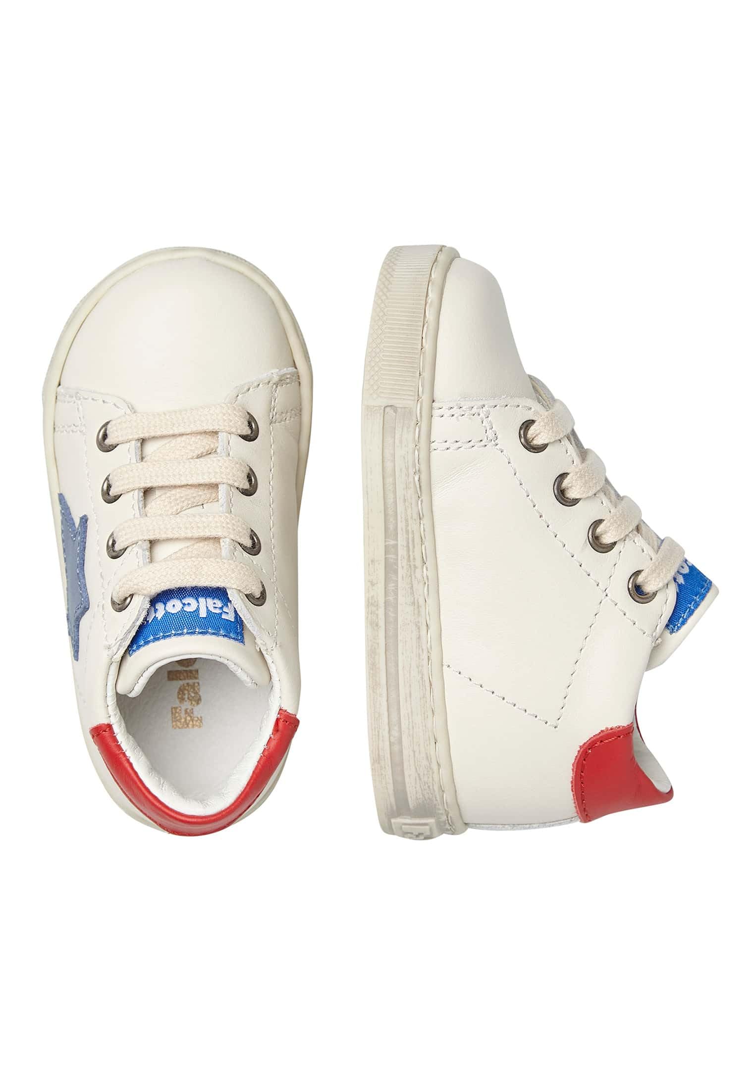 Falcotto Sasha-Sneakers in Pelle e Suede-Bianco