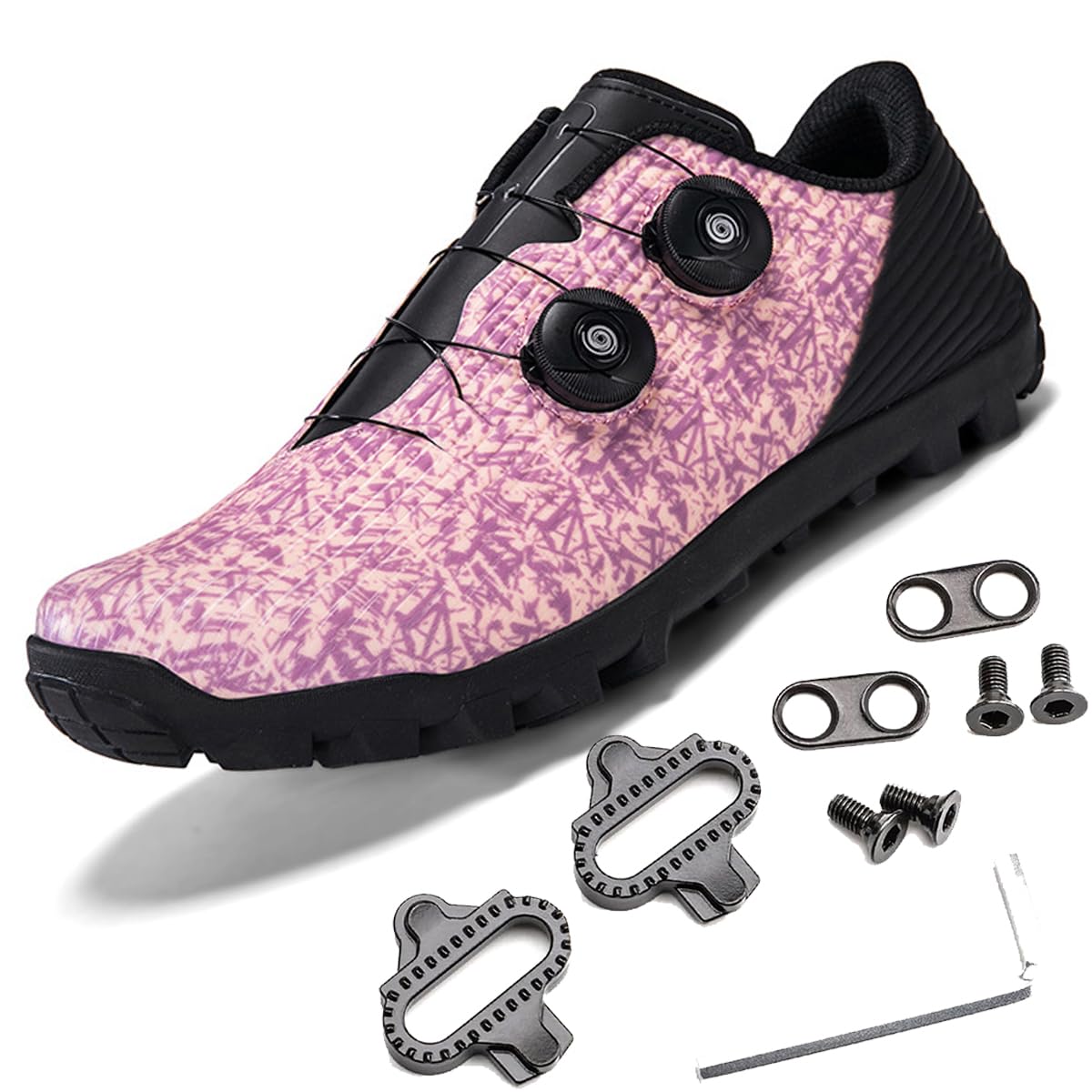 Scarpe da Ciclismo da Uomo Scarpe Mountain Bike | Traspiranti, Antiscivolo, Professionali, Compatibili con Pedali SPD, Interni Esterni
