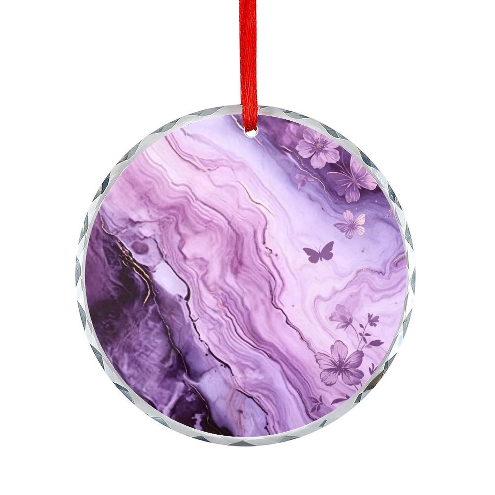 Btcowzrv Style Lavender Marble Round Ornament Hanging Pendant Decor