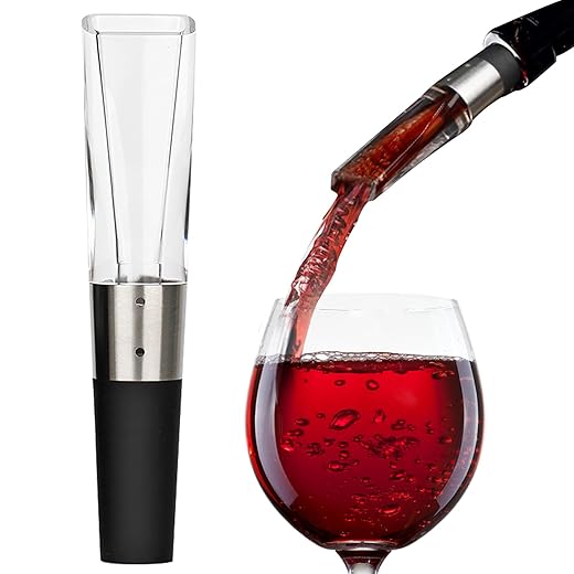 Dual Function Wine Aerator & Wine Pourer with Leak-Proof Design, Universal Fit, Instant Red Wine Flavor Enhancer, Wine Tool Gift for Wine Lovers