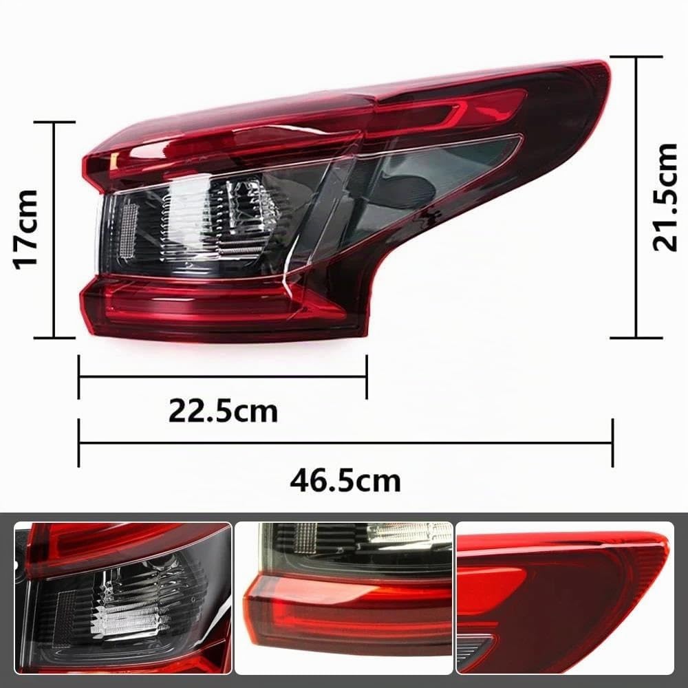 Luces Traseras Para Nissan Para Qashqai 2019 2020 2021 Lámpara Trasera Izquierda/derecha Luz De Freno Con Piloto posterior(Outside-left)