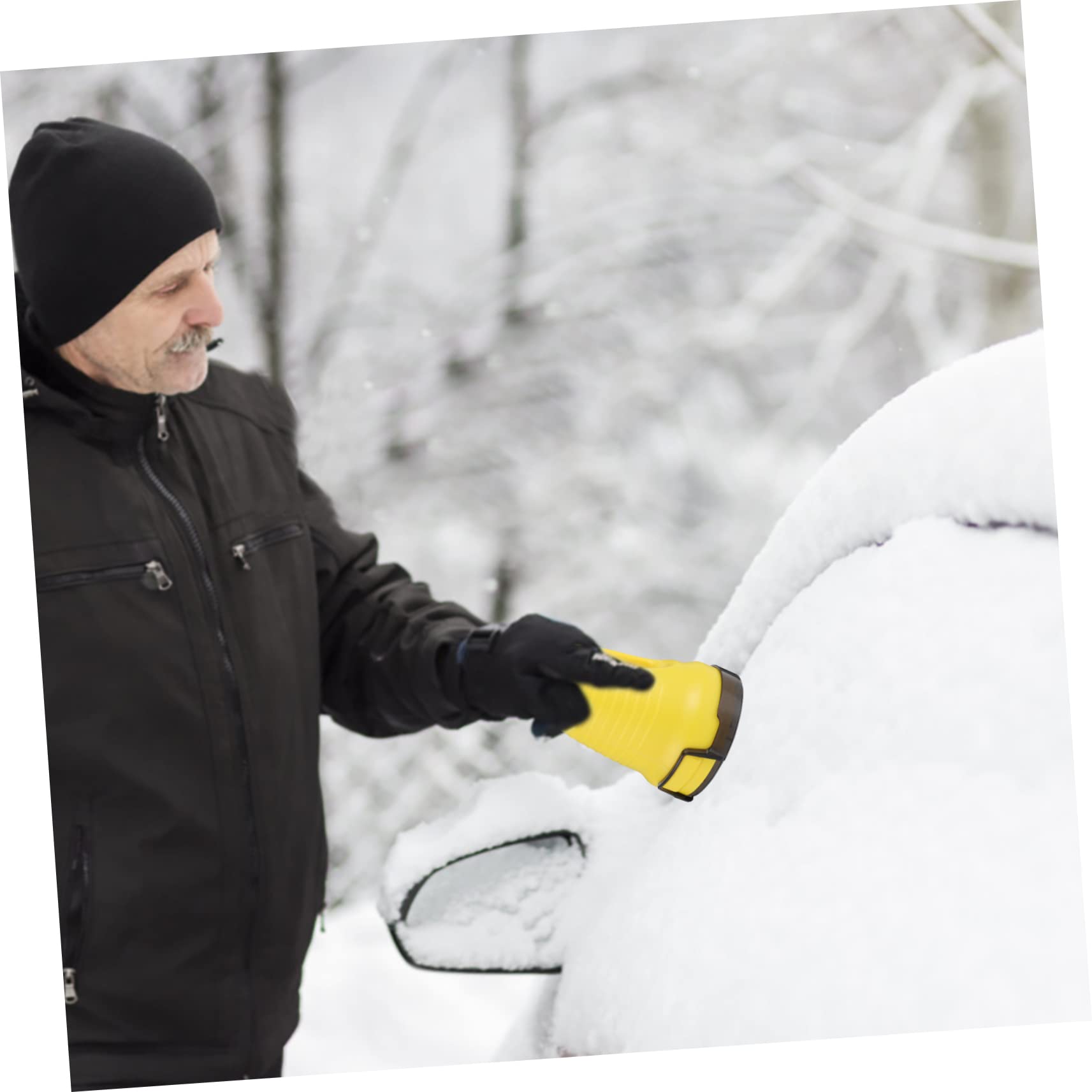 Grattoir à Neige Électrique Abs, Dégivreur 3000 Ah, Retrait de Neige Glace, Rangement Pratique, pour Voiture, Usage Hiver