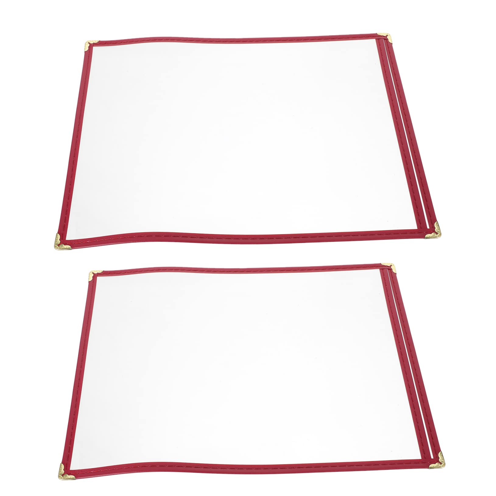 Tofficu 2pcs Recipe Folder Clear Sleeves Drinks List Covers Cafe Style Menu Cover Restaurant Menu Cover Book Menu Holder Coffee Bar Accessories Pvc Menu Holder A4 Hardcover List