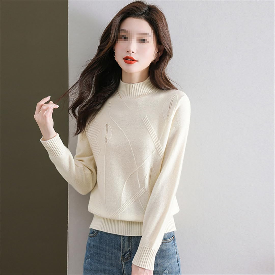 Maglioni in cashmere girocollo a maniche lunghe da donna