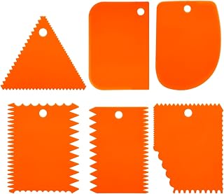 NQEUEPN 6Pcs Glue Spreader Set, Plastic Epoxy Resin Spreader Tool | Reusable Flexible Filler Scraper Adhesive Applicator Tool for Epoxy Resin, Wood Glue, Caulk, Putty, Woodworking, DIY Projects