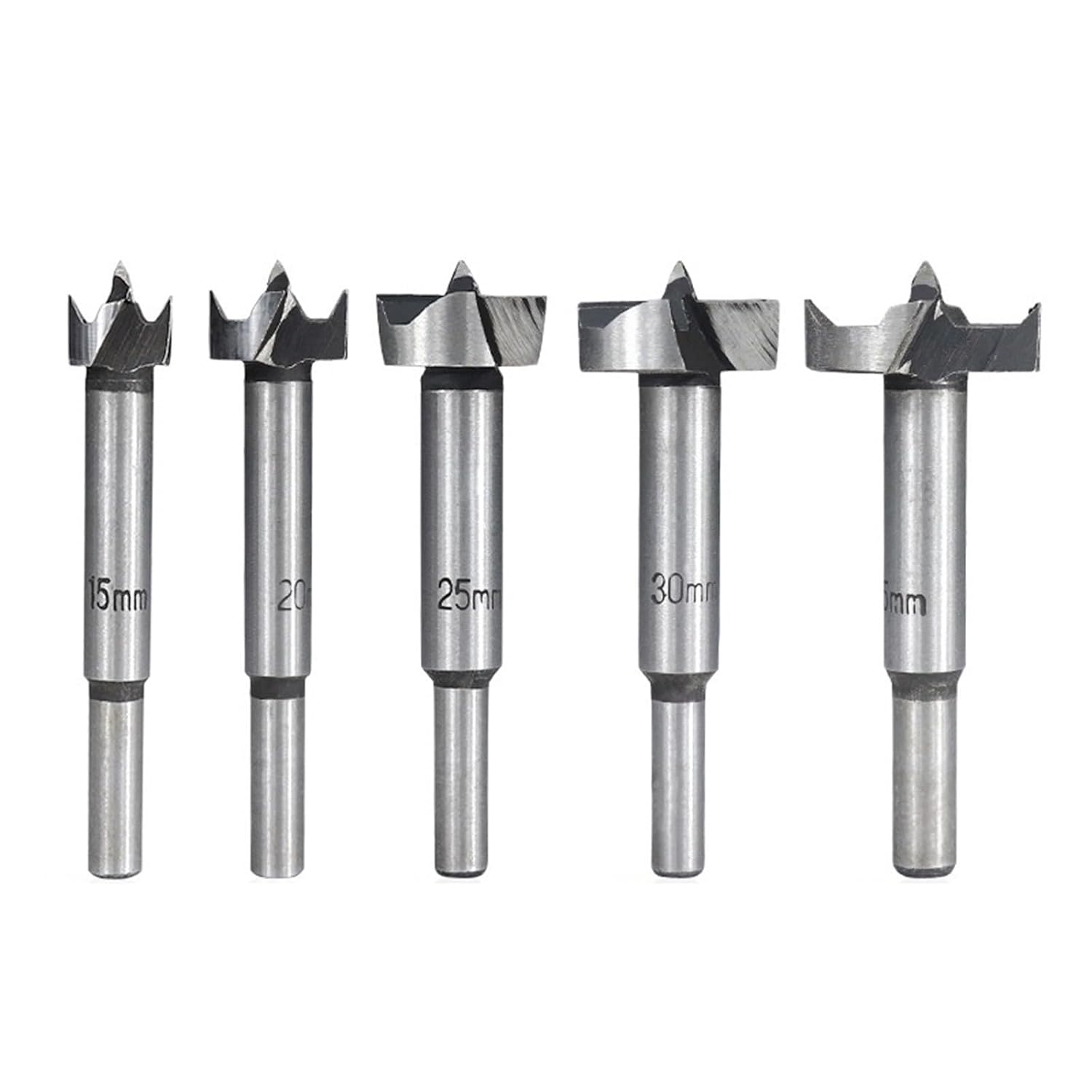 5pcs Wood Drill Bit Set 15 20 25 30 35mm Self Centering Hole Saw Cutter Drilling Tools Forstner