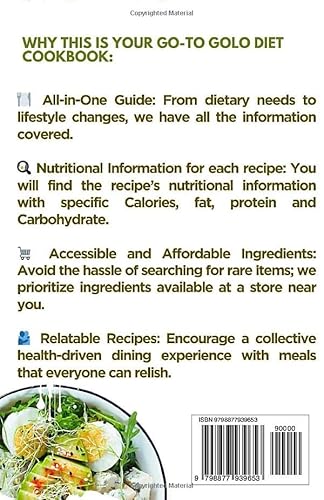 Golo Diet Cookbook for Seniors: Delicious Heart Healthy Recipes for Sustainable Weight loss and Opti
