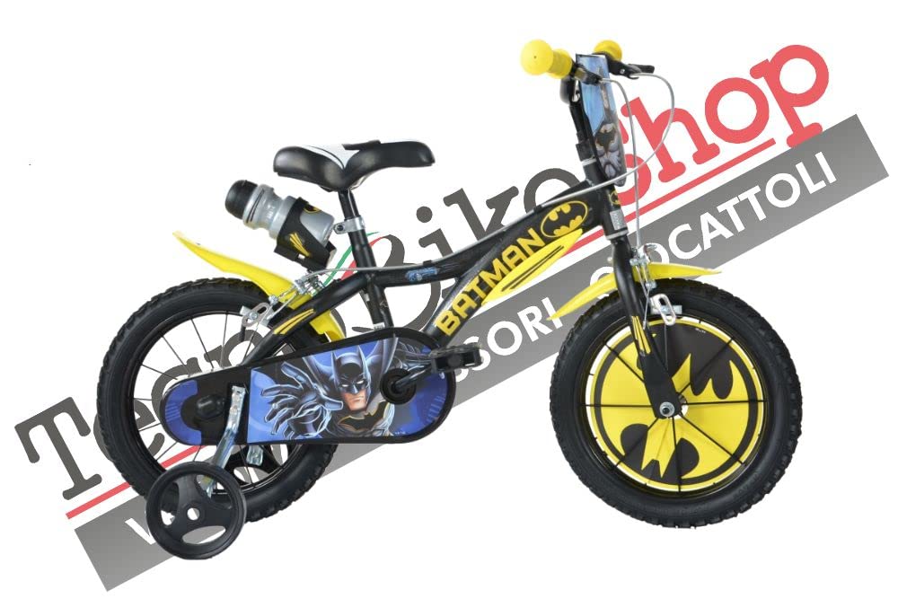 Tecnobike Shop Bici per Bambino Bicicletta Dino Bikes Batman - Taglia 16"