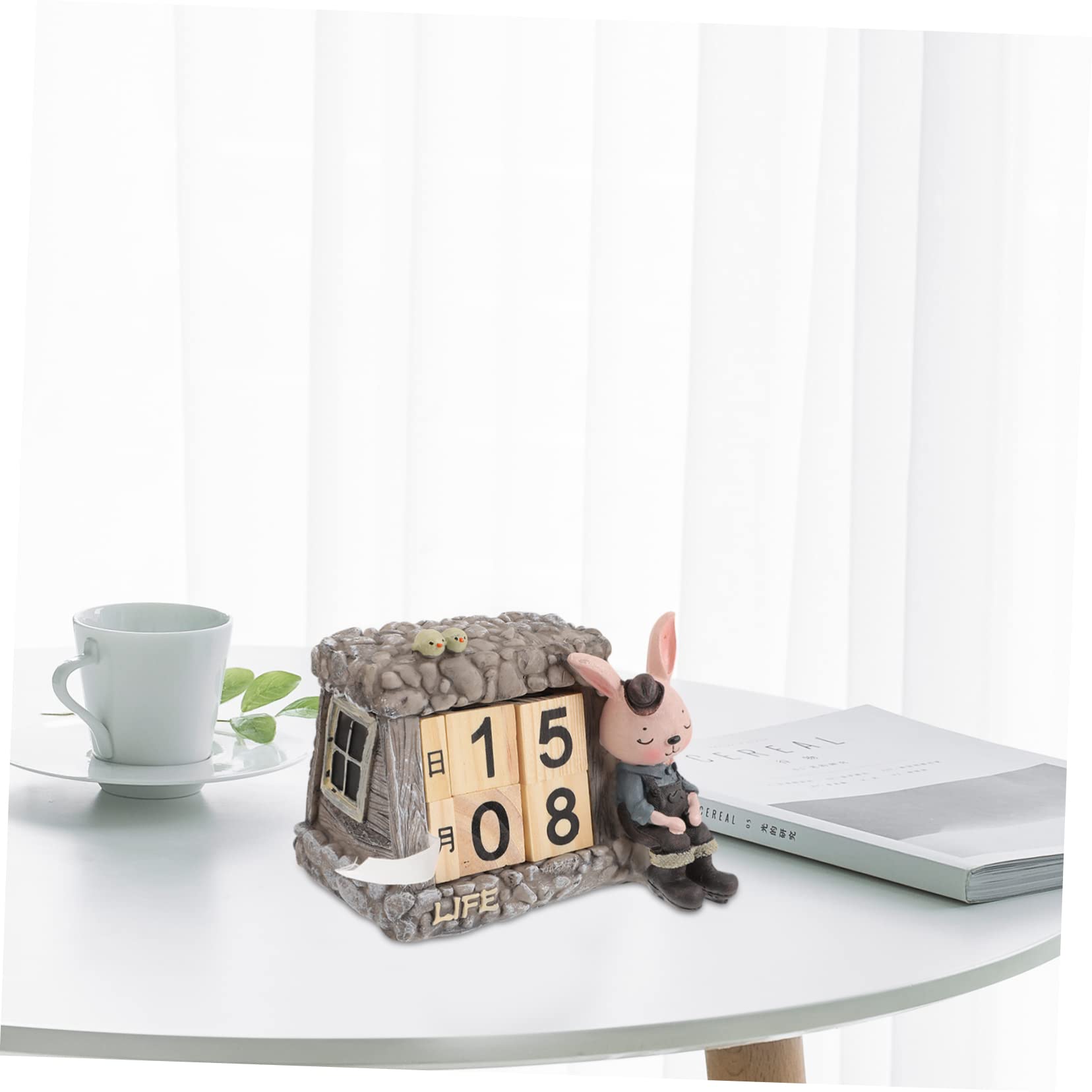 3pcs Calendario Tavolo di Nozze Decor Conto Alla Rovescia Blocchi Natale Cerimonia di Nozze Decorazioni Dinning Tavolo Decorazione di Natale Ornamenti Ufficio Coniglio Blocco di Legno di beneficenza