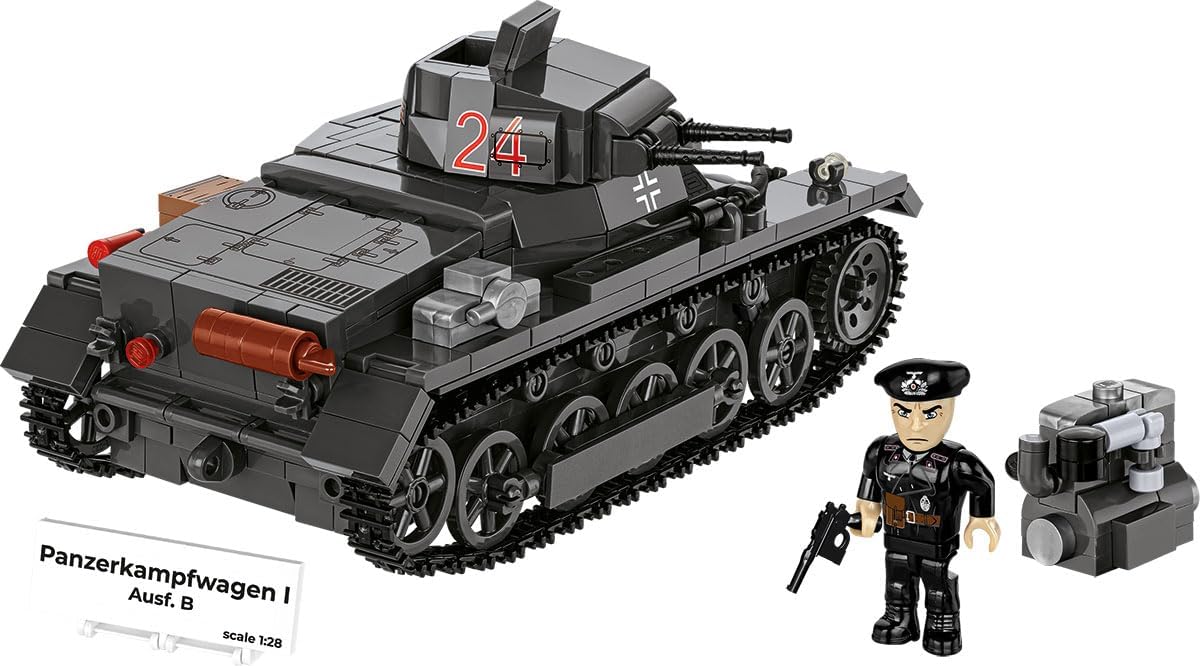 COBI Historical Collection WWII Panzerkampfwagen I (France 1940) Tank Building Set, 654 Pieces