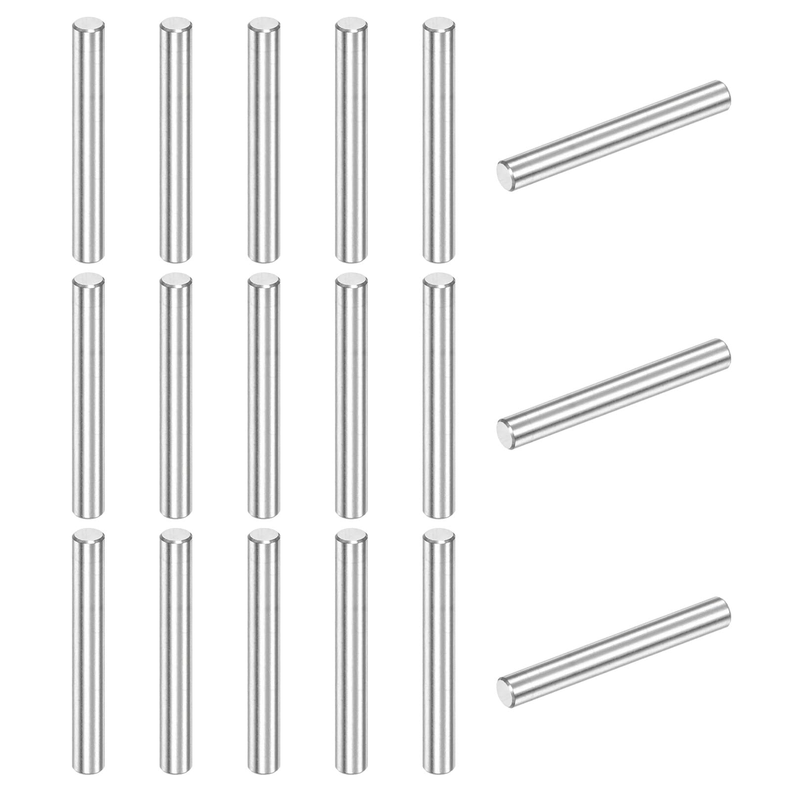 M METERXITY 20-Pack 4 x 30 mm Dowel Pin, 316 Stainless Steel Support Pin Fastener Elements for Metal Devices/Wooden Projects