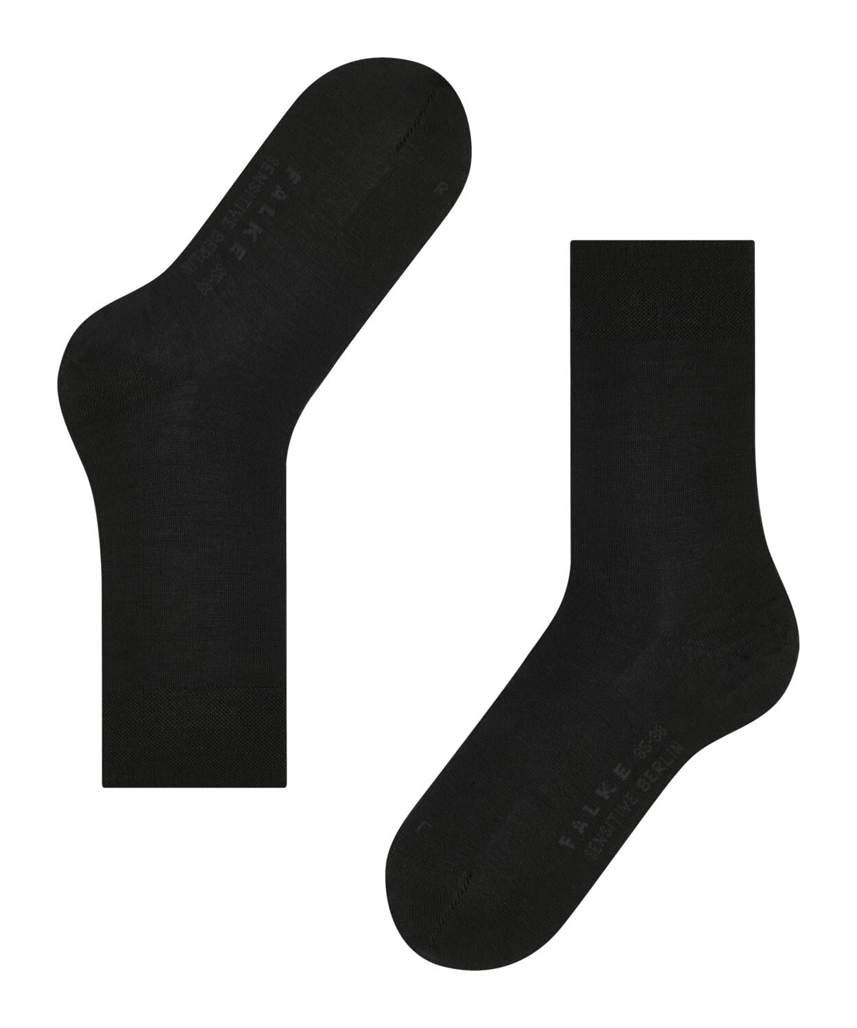 FALKE Kobiety Skarpety Sensitive Berlin W So wełna bawełna bezuciskowe 1 Para, Czarny Black 3000, 39-42