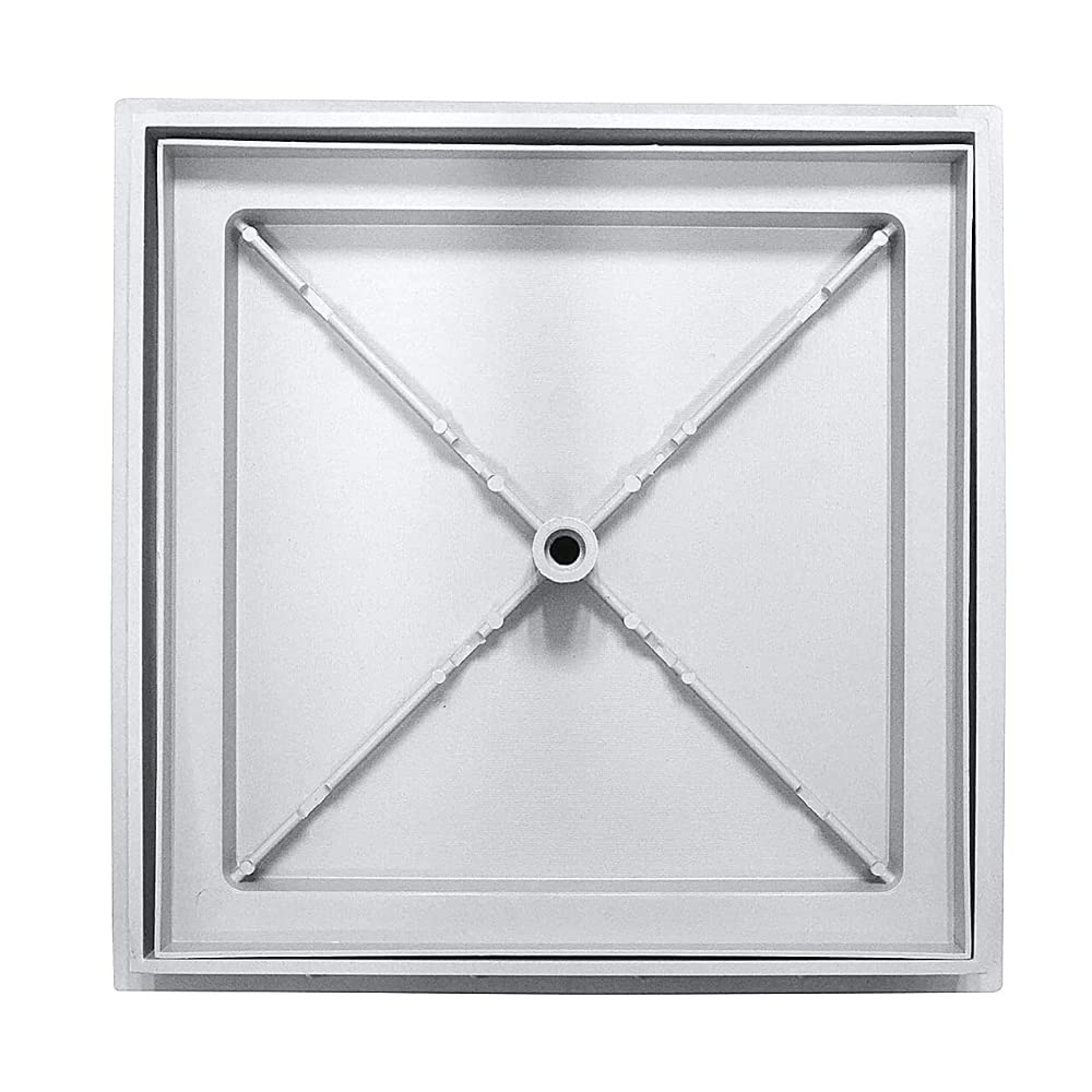 Zeker Tampon Creux avec Cadre en polypropylène à carreler 30 x 30 cm, Tampon de coffrage pour Regard
