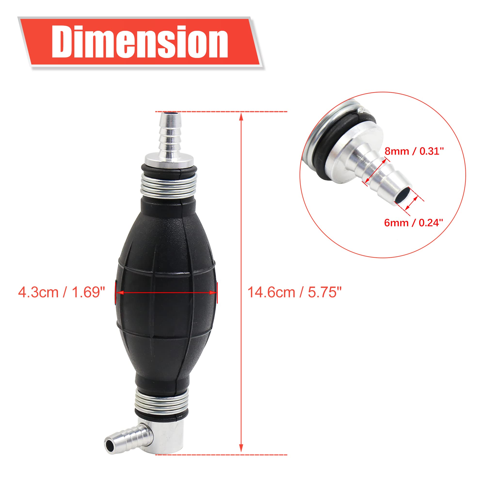 Universale Filtro Benzina Kit, Ricambi Decespugliatore con Lampadina