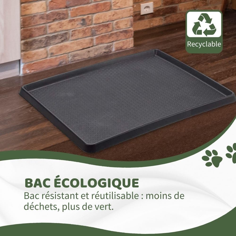Petzolla Bac à litière écologique de vrai gazon original