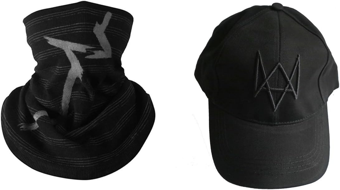 Watch Dogs Mask and Cap Game Aiden Pearce Face Tube Warmer Scarf Cosplay Costume Baseball Cap