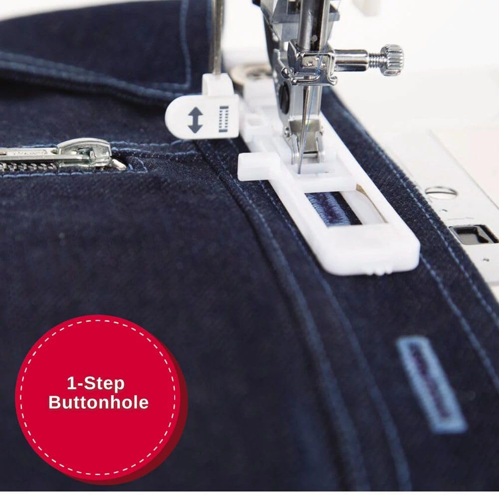 Singer | Robuste 4432 Nähmaschine mit 32 integrierten Stichen, automatischer Nadeleinfädler, Metallrahmen und Edelstahl-Bettteller, perfekt zum Nähen aller Arten von Stoffen mit