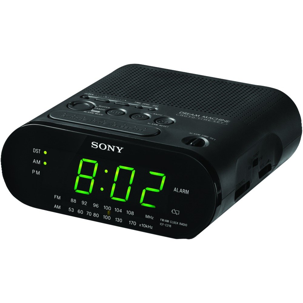 Sony ICF-C218 Automatic Time Set Clock Radio (Black