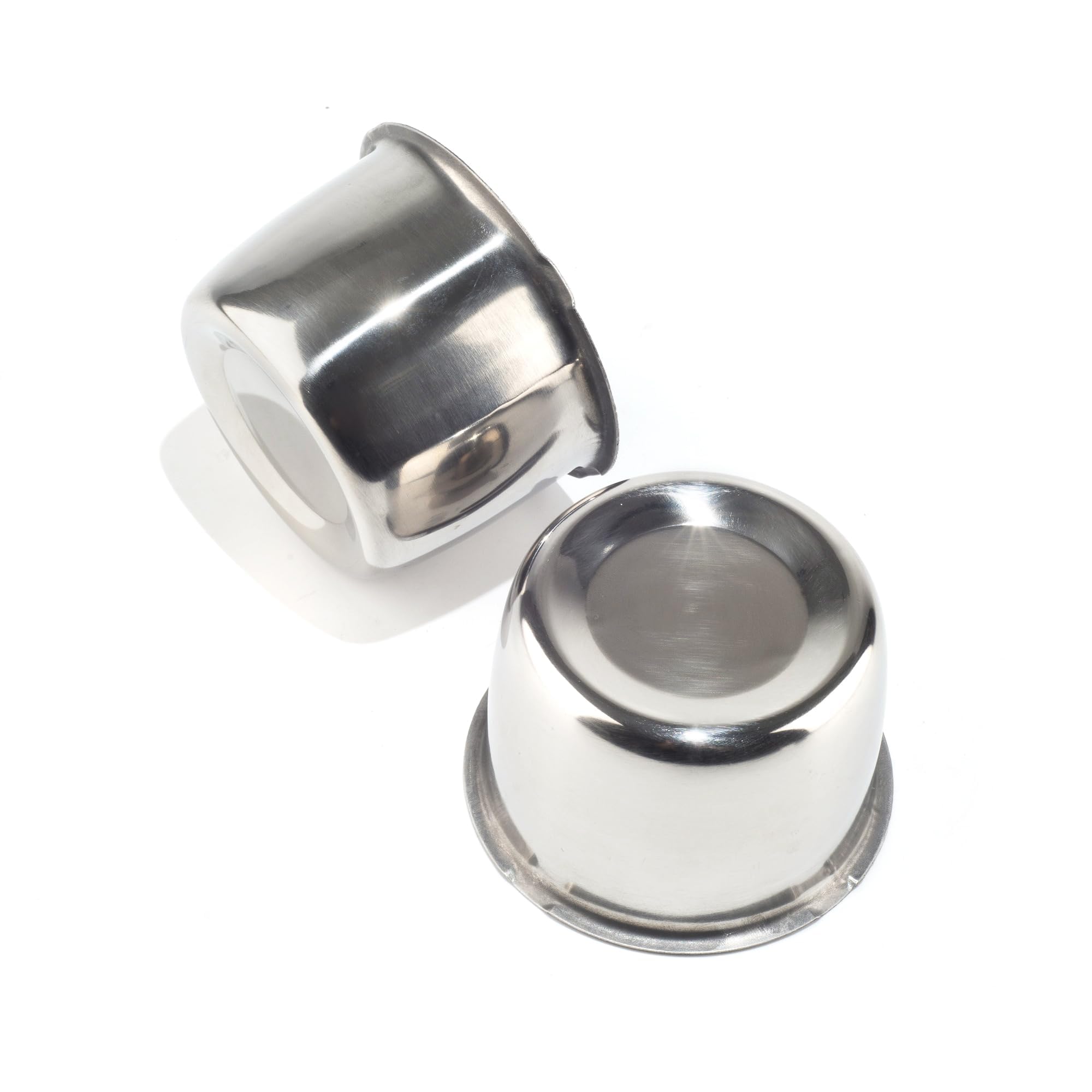 DewFlew 2Pcs 3.31" Push Through Wheel Center Caps Stainless Trailer Hub Cap for Truck SUV RV Wheel Rim (Fit 3.31" Bore 2.34" H Chrome)