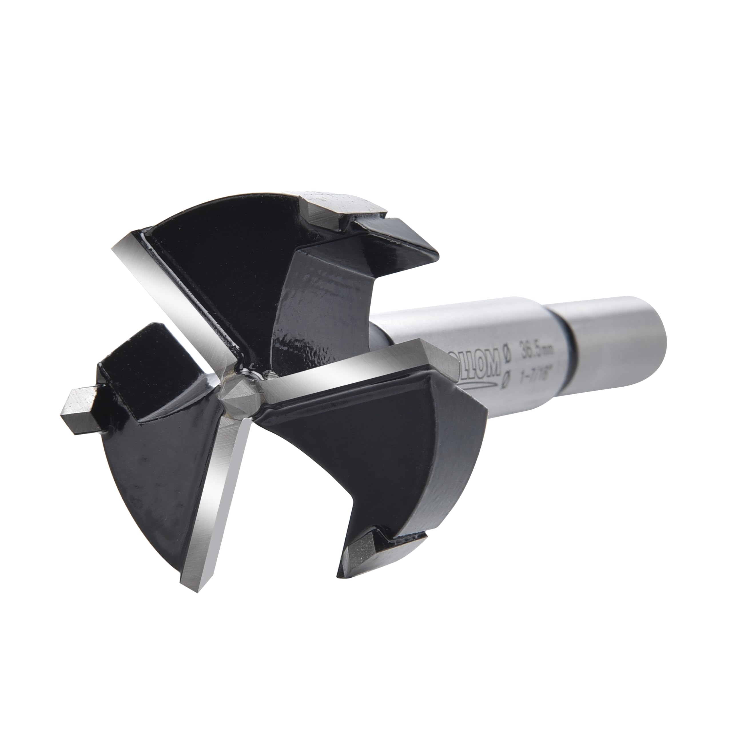 Mollom (36.5mm|1-7/16") Triple Flute Forstner Drill Bit for Woodworking with 3-Cutter YG8 Carbide Tipped of 2.0mm,Hinge Cutter Tool Kits for Hard Soft