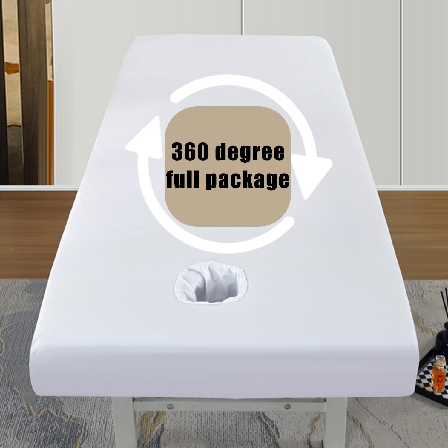 Cubierta Impermeable Para Cama De Spa Sábana De Pestañas Sábana Para Camilla De Masaje Con Sujeción Funda Para Cama De Masaje Envoltura Integral Cabeza Cuadrada,Púrpura,190x70cm(H)