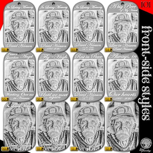 Custom Engraved Dog Tag Necklace | In Loving Memory Jewelry | Personalized Memorial Keepsake | Stainless Steel Remembrance Gift4