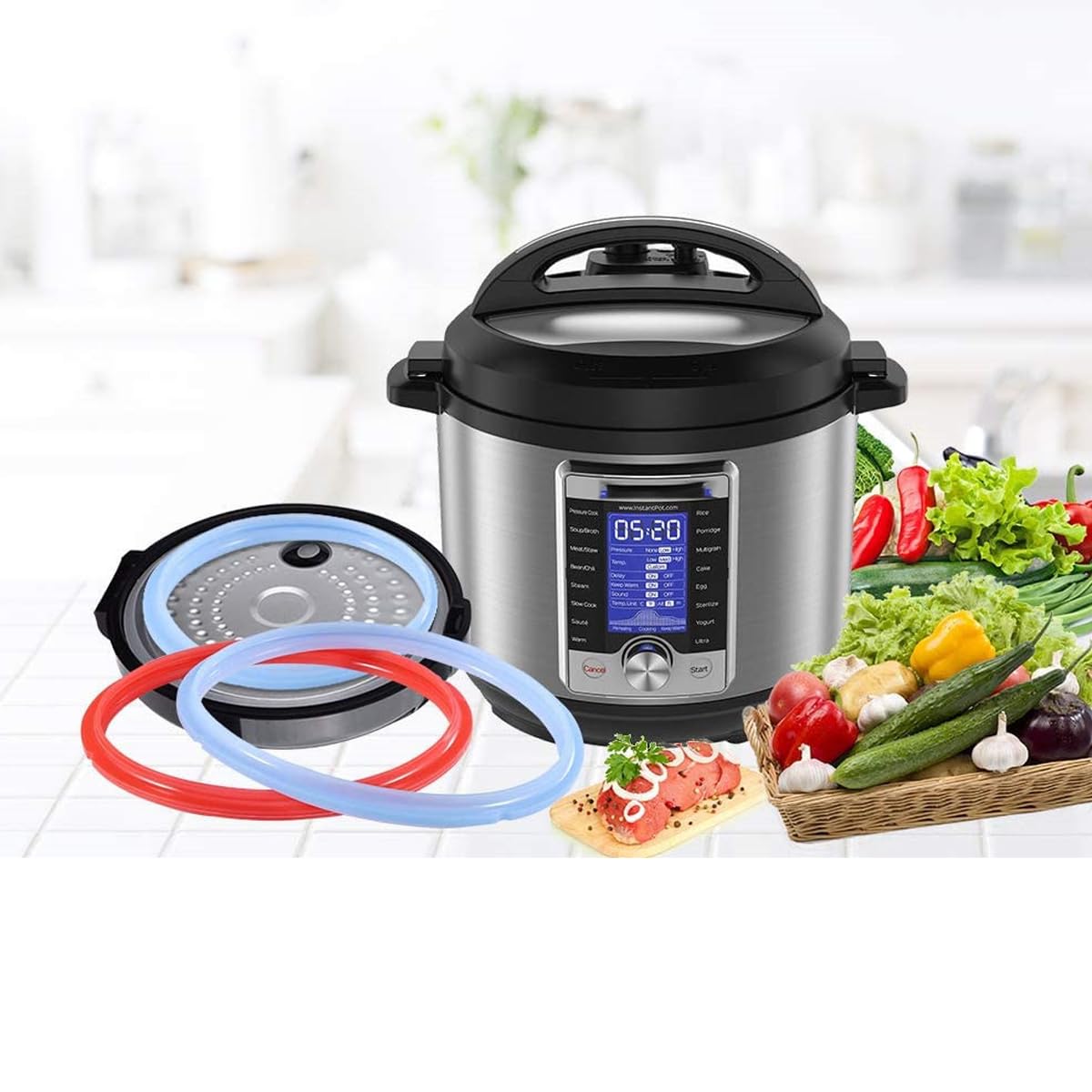 Rice Cooker Lid Instant Pot Pressure Cooker Sealing Ring DESSINI