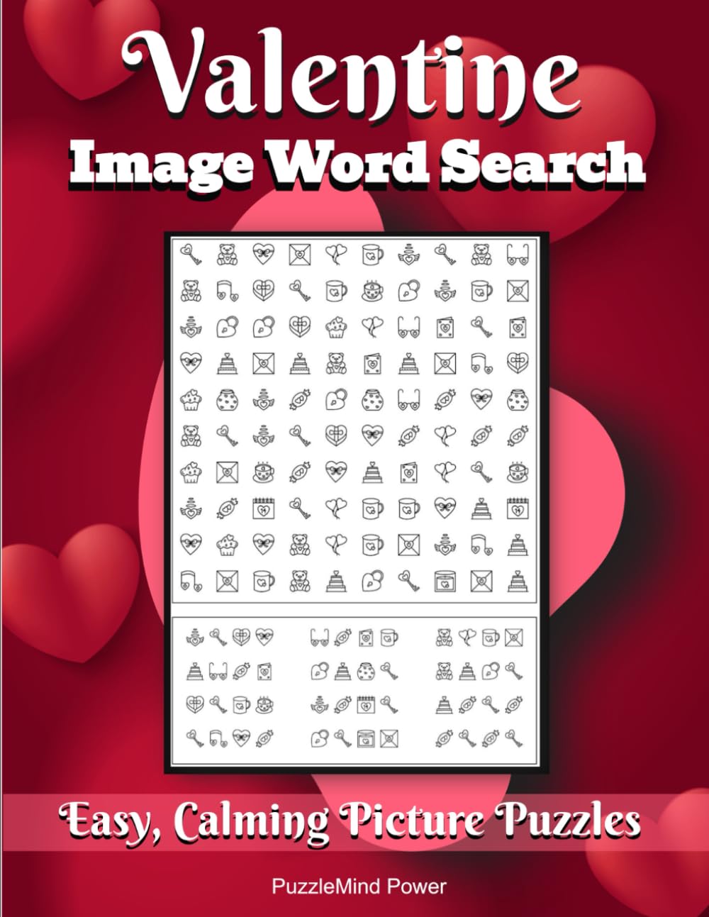 Valentine Image Word Search: Easy, Calming Picture Puzzles