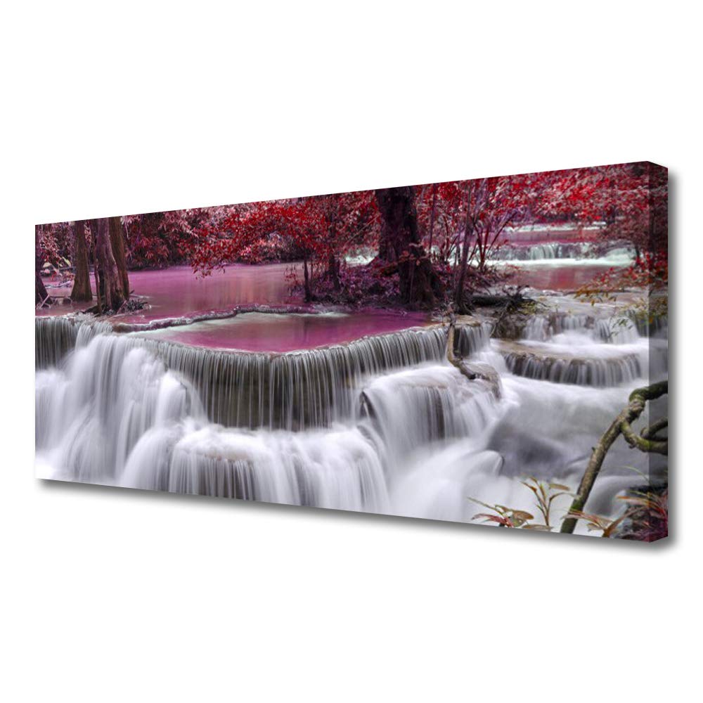 Tableau sur toile 125x50cm cascade et nature de style moderne