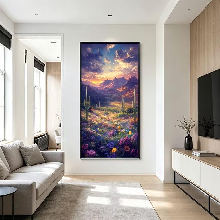 Kit broderie 5D cactus : peinture diamant grand format de haute précision