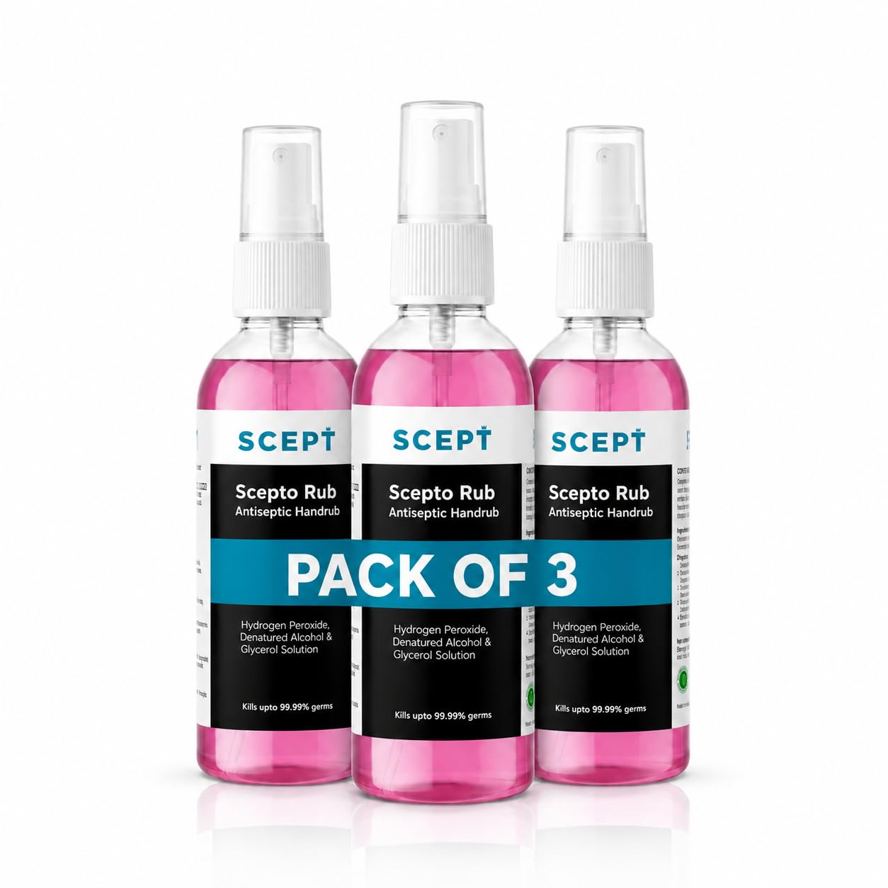 Morixa Scepto Pink Hand Sanitizer Spray (Pack of 3 x 100ml) – 80% Alcohol Based Instant Hand Sanitizer, Quick Dry, Non-Sticky, Pocket Size Travel Spray, Skin Friendly for Home, Office & Travel-image-29