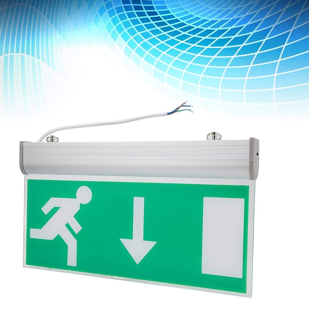 Dioche Luz de la señal de salida de emergencia LED, escape de seguridad indicador de luz de alto brillo panel de indicación de salida/emergencia salida iluminación señal Detecciones fallas