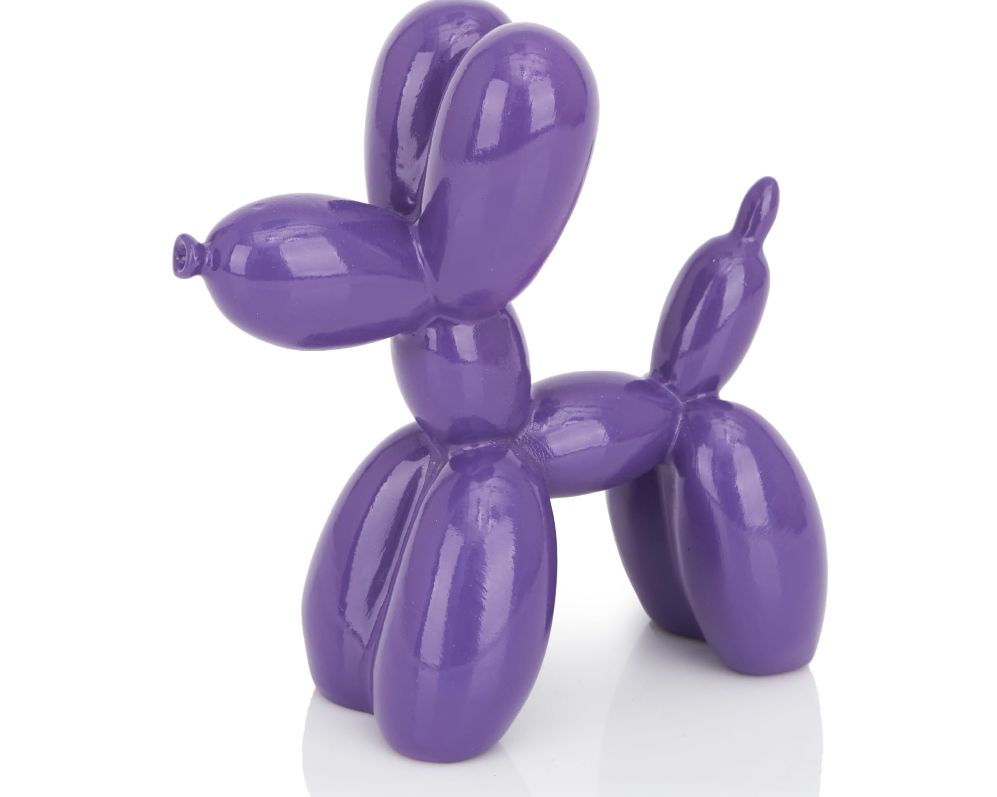 AMOIENSIS Vibrant Balloon Dog Statue, Resin, Purple, S