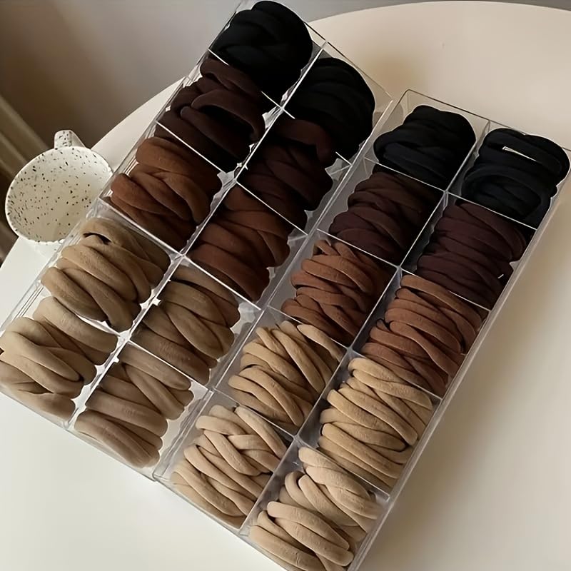 Mixed Color, Elastic, Simple Style, 30-Pack, Hair Ties