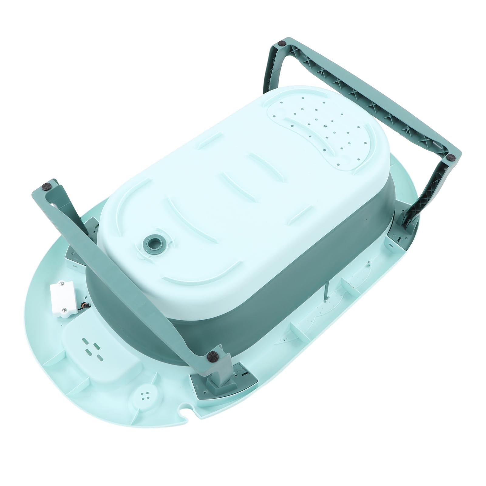 Generic Bañera de bebé, Registro de Temperatura de Registro de Bañera Ahorrar Plegamiento Plegable PP Shampoo Cup para Uso en el Hogar (verde claro)
