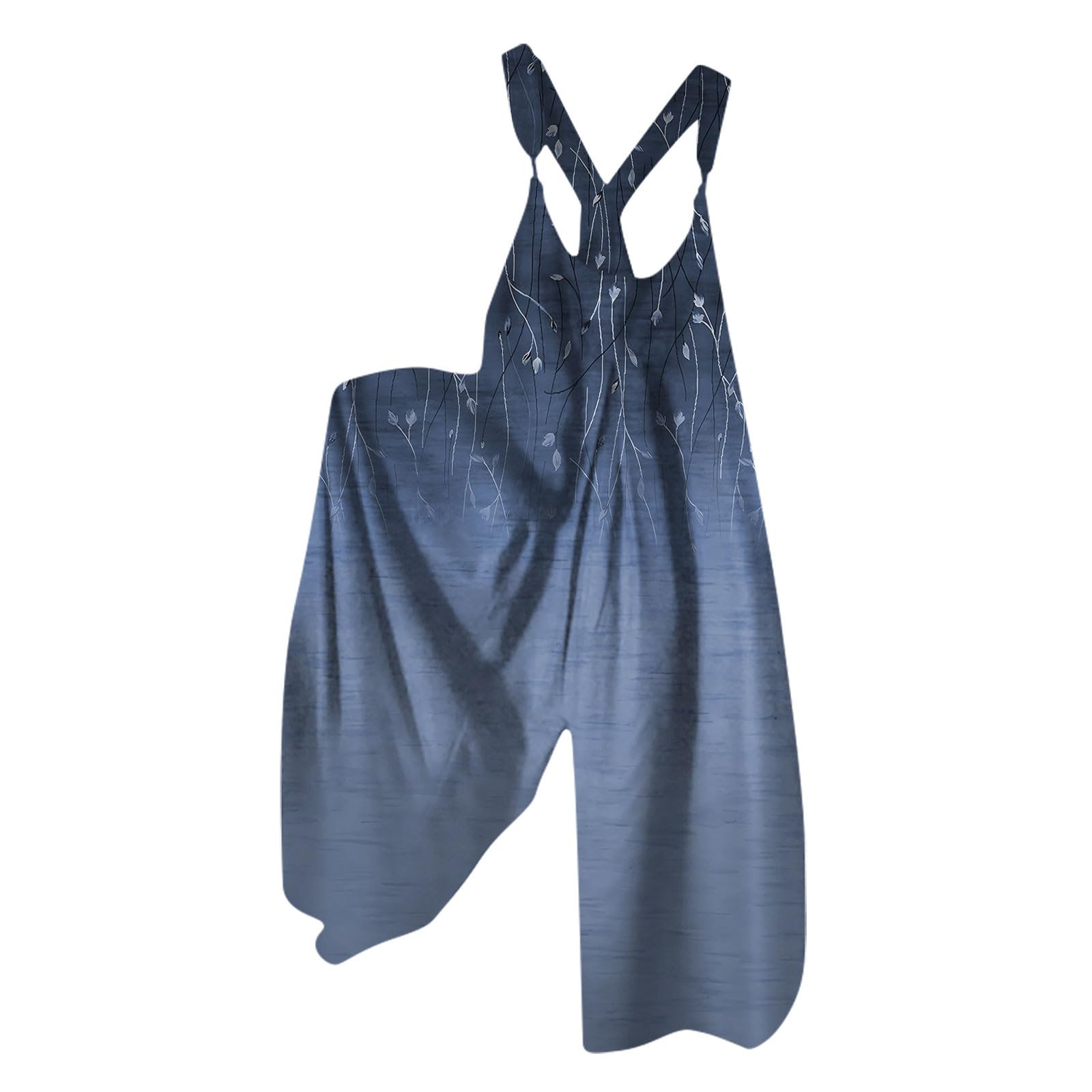 Salopette Donna A Gamba Larga Tuta con Tasca Vestibilità Ampia Tute Estive Boho Pagliaccetto Senza Maniche con Spalline Salopette Premaman Donna Tutina da Spiaggia Regalo per la Festa Della Mamma