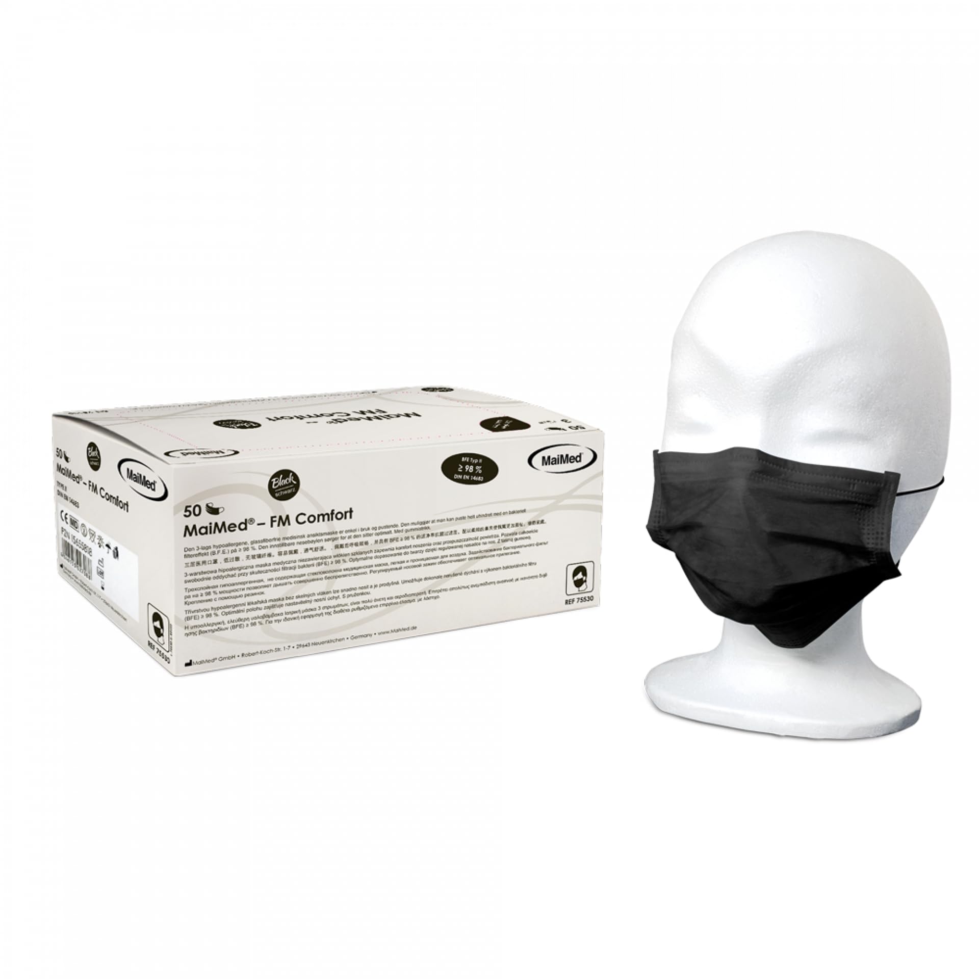 MaiMed® – FM Comfort OP maseczka ochronna (czarna)