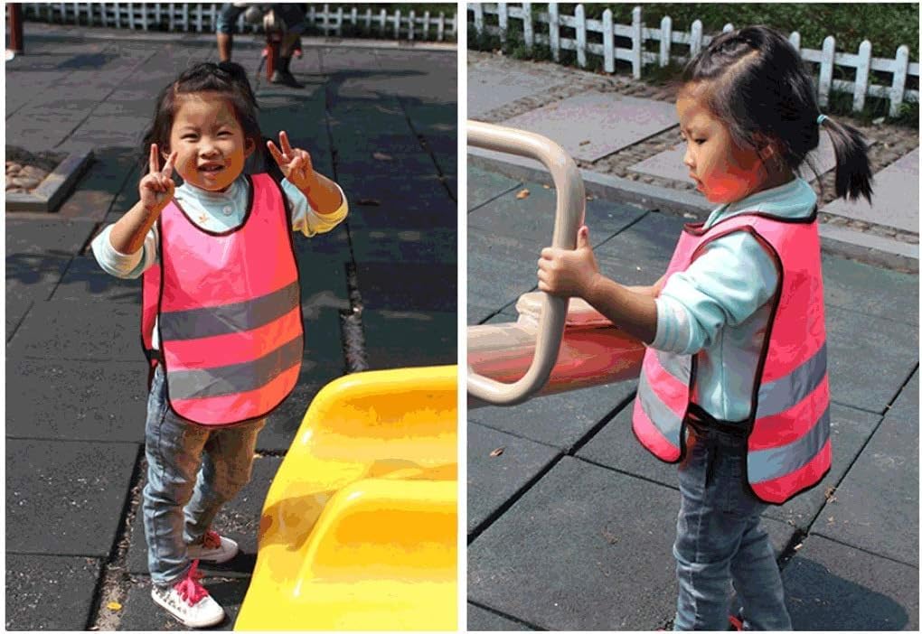 hi vis chaleco reflectante de alta visibilidad, Chaleco de seguridad for niños Chalecos de seguridad reflectantes Chaleco reflectante de alta visibilidad de 360° Transpirabilidad