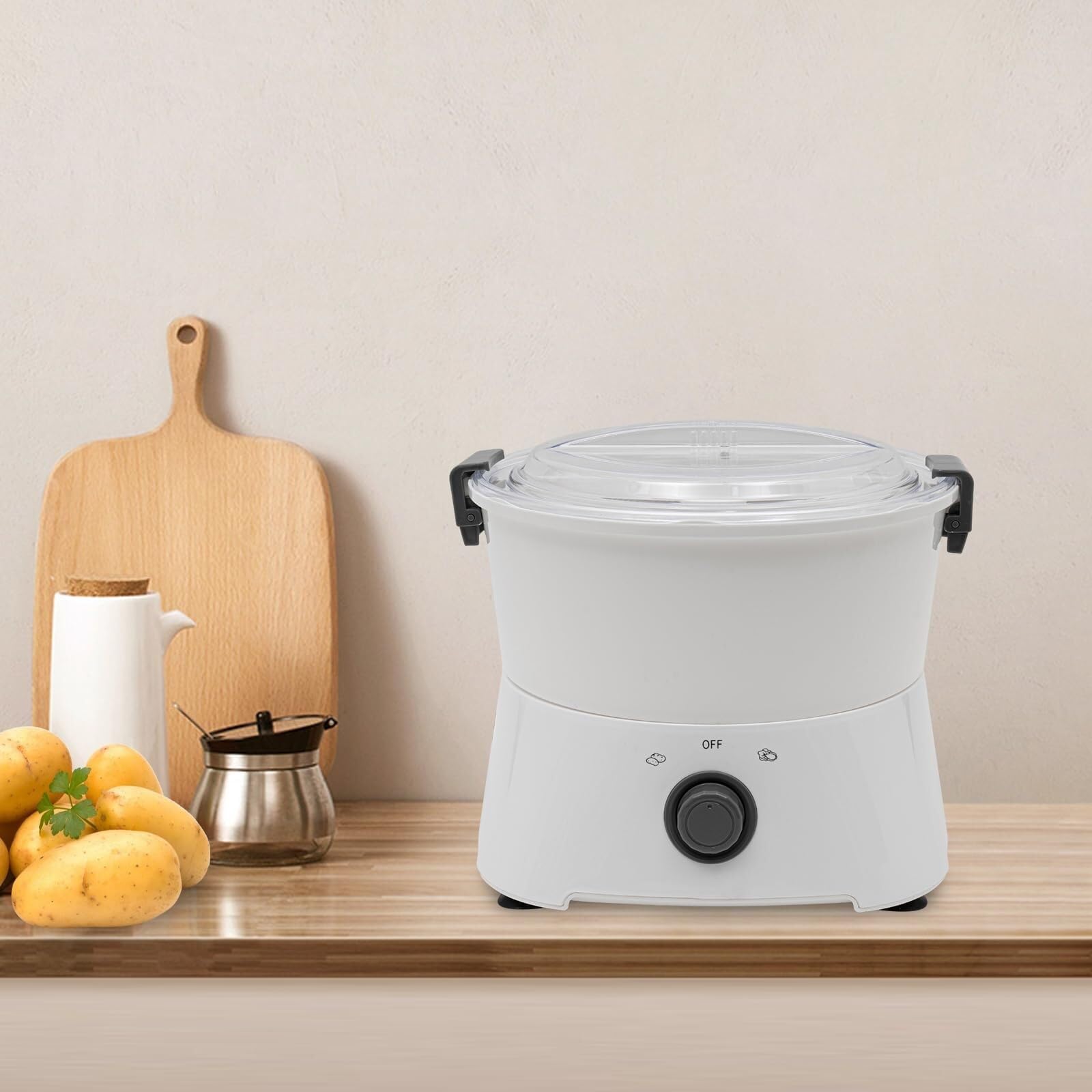Pelador de patatas eléctrico, pelador automático de patatas, máquina comercial para pelar verduras y frutas, con accionamiento de un solo botón, portátil, centrifugador, para uso doméstico, cocina,