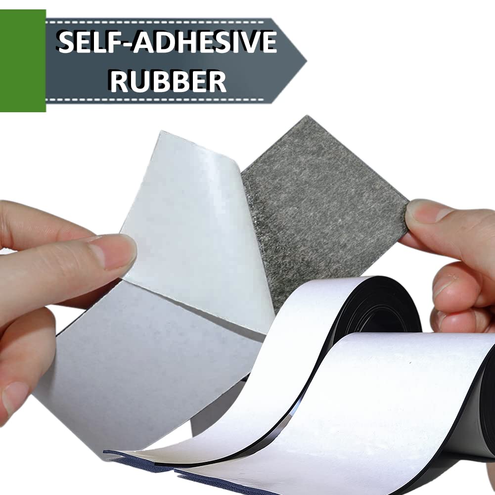 Rotolo Gomma Antiscivolo 3mm - 10cm X 1m Per Protezione E Isolamento - Ideale Per Officine E Aree Industriali