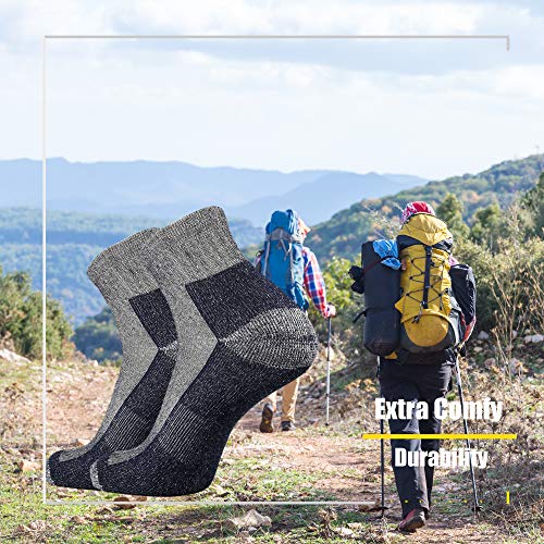 Sox Town Merino Wool Moisture Wicking Outdoor Hiking Hiker Cushion Low Cut Socks For Men(Mixcolor L) #TOP3